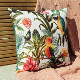 Evans Lichfield Parrots Printed Uv & Water Resistant Outdoor Polyester Filled Cushion - thumbnail 4
