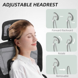 Homcom Ergonomic Office Chair Swivel Computer Chair With 3D Armrest Black - thumbnail 8