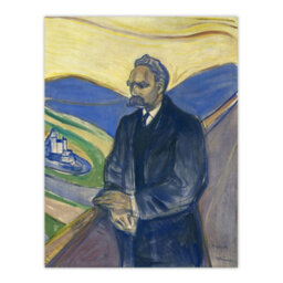Artery8 Edvard Munch Framed Wall Art Print Friedrich Nietzsche Portrait - A4 Size - thumbnail 3