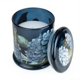 Candlelight Blue & Green 5% Hyrangea & Jasmine Scent Small Jar Candle - thumbnail 3
