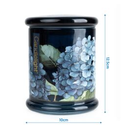 Candlelight Blue & Green 5% Hyrangea & Jasmine Scent Small Jar Candle - thumbnail 5