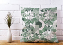 Warren Reed Designer Geometric Pastel Green Cushions 45Cm X 45Cm - thumbnail 2