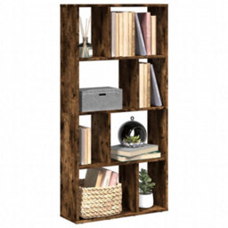 Berkfield Bookcase Smoked Oak 60X20X120 Cm Engineered Wood - thumbnail 1