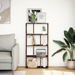 Berkfield Bookcase Smoked Oak 60X20X120 Cm Engineered Wood - thumbnail 3