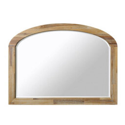 Statement Furniture Florence Overmantle Arched Wall Mirror With Wooden Frame 100X75Cm