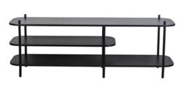 Nordlys Metal And Black Wood Tv Stand Modern Design Style Living Room - thumbnail 7