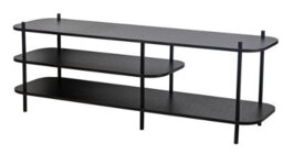 Nordlys Metal And Black Wood Tv Stand Modern Design Style Living Room - thumbnail 2
