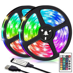 Brightex LED Brightex, Led Strip Lights Rgb 20M Colour Changing With Remote & Usb For Kitchen, Bedroom - thumbnail 1