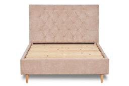 Divan Base Direct Solstice Modern Tall Chesterfield Fabric Bed Base Only 4Ft Small Double- Brecon Mushroom - thumbnail 3