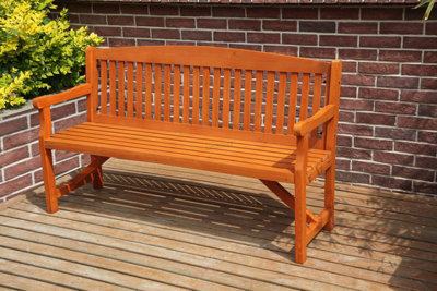 Birchtree Garden Bench 3 Seater Chair Wood Patio Deck Patio Park Outdoor Wgb02 - image 1