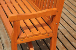 Birchtree Garden Bench 3 Seater Chair Wood Patio Deck Patio Park Outdoor Wgb02 - thumbnail 3