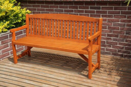 Birchtree Garden Bench 3 Seater Chair Wood Patio Deck Patio Park Outdoor Wgb02 - thumbnail 1