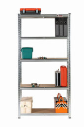 Rhino Racking 180 X 90 X 45Cm - Galvanised - 5 Tier Boltless Heavy Duty Garage Shelving Unit - 1000Kg Load Weight - thumbnail 4