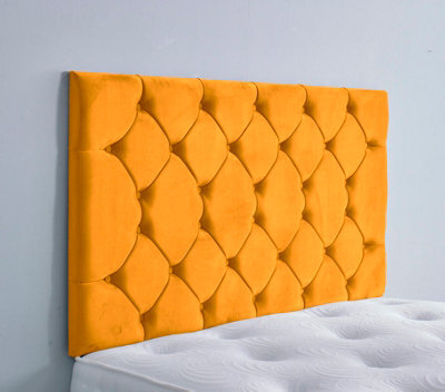 "Adore Designs Colchester Plush Velvet 6Ft Super King 36"" Headboard - Turmeric"