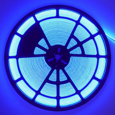 Long Life Lamps Company Blue Led Tape Strip Light 15 Metres 24V Continuous Cob Illumination Ip20 150W - image 1