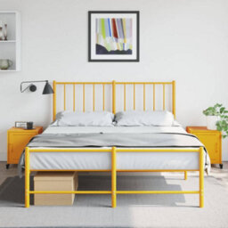 Berkfield Bedside Cabinets 2 Pcs Mustard Yellow 36X39X43.5 Cm Steel - thumbnail 3