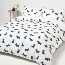 Homescapes Scottie Dog Digitally Printed Cotton Duvet Cover Set, King - thumbnail 6