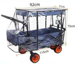 Transparent Rain Cover For Transport Trolley - 115 X 51 75 Cm Multifunctional - thumbnail 2