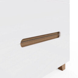 White High Gloss 2 Drawer Bedside Table No Tools Click Assembly - thumbnail 4