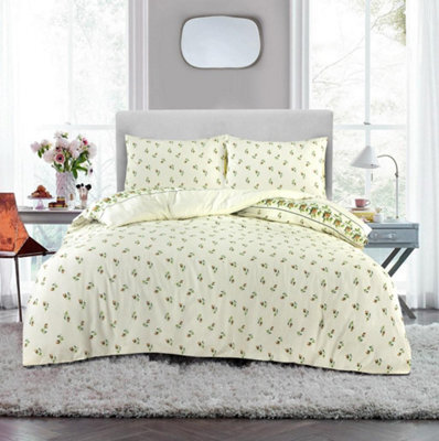 Homes & Linen Jacob Floral Paint Reversible Duvet Quilt Cover & Pillow Case Bedding Set In All Sizes