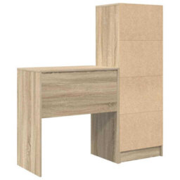 Walplus Desk With Storage With Drawer 2 Pcs Sonoma Oak 70 X 40 X 76 Cm - thumbnail 9
