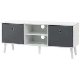 Modern Retro Wooden Tv Cabinet Media Stand Storage Drawers Shelves - thumbnail 3