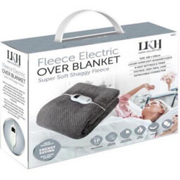 Vivo Electric Heated Throw Over Blanket - Grey Jacquard Fleece - thumbnail 3
