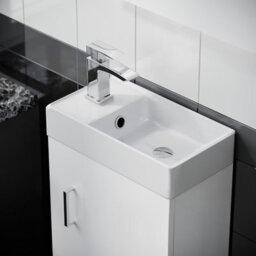 Nes Home Nanuya 400mm Cloakroom Vanity Basin Unit White - thumbnail 3
