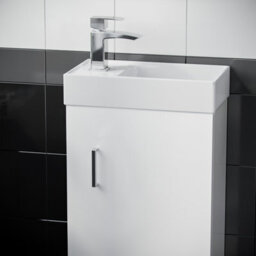 Nes Home Nanuya 400mm Cloakroom Vanity Basin Unit White - thumbnail 2