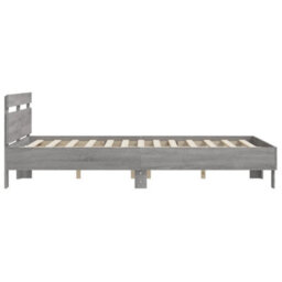 Berkfield Bed Frame Without Mattress Grey Sonoma 150X200 Cm King Size - thumbnail 6