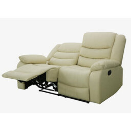 Furniture in Fashion Sorreno Bonded Leather Recliner 2 Seater Sofa In Ivory - thumbnail 9