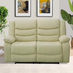 Furniture in Fashion Sorreno Bonded Leather Recliner 2 Seater Sofa In Ivory - thumbnail 3