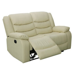 Furniture in Fashion Sorreno Bonded Leather Recliner 2 Seater Sofa In Ivory - thumbnail 6