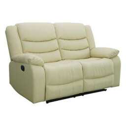 Furniture in Fashion Sorreno Bonded Leather Recliner 2 Seater Sofa In Ivory - thumbnail 4