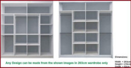 RAC3 Sliding Wardrobe Led Mirror Space Saving Bedroom Wardrobe, Contemporary Bedroom Sliding Wardrobe & Mirror Wardrobe (Grey 203Cm) - thumbnail 2