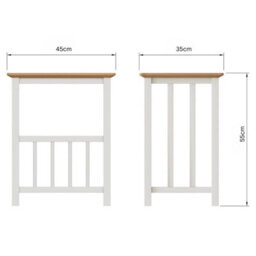Fwstyle Oak Cream Linen Magazine Rack Ready Assembled - thumbnail 4