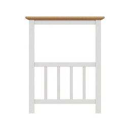 Fwstyle Oak Cream Linen Magazine Rack Ready Assembled - thumbnail 2