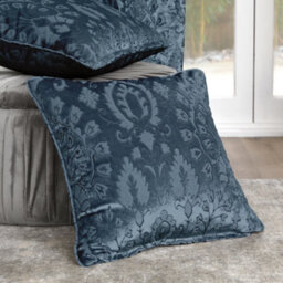 Curtina Trinity Jacquard Blue Filled Cushion - thumbnail 1