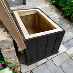 Bespoke Outdoor Wooden Outdoor Shoe Boot Box Black Ash - thumbnail 2