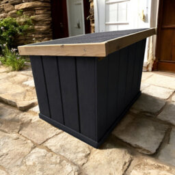 Bespoke Outdoor Wooden Outdoor Shoe Boot Box Black Ash - thumbnail 3