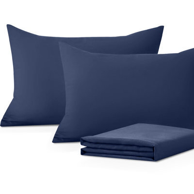 Moonlight Bedding Pillowcase Pack Of 2-Envelope Closure Super Soft Brushed Microfiber Standard Pillow Cover(Navy,50X75 Cm) - image 1