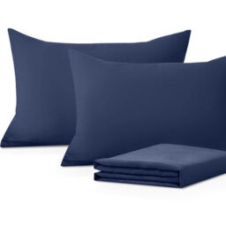 Moonlight Bedding Pillowcase Pack Of 2-Envelope Closure Super Soft Brushed Microfiber Standard Pillow Cover(Navy,50X75 Cm) - thumbnail 1