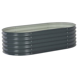 Berkfield Garden Raised Bed 160X80X44 Cm Galvanised Steel Grey - thumbnail 1