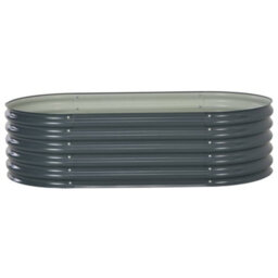 Berkfield Garden Raised Bed 160X80X44 Cm Galvanised Steel Grey - thumbnail 2