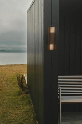 Nordlux Aludra Outdoor Aluminium Wall Light Coastal/marine Safe Brown,mains - image 1
