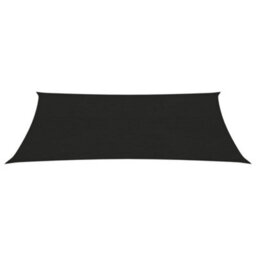 Berkfield Sunshade Sail 160 G/m2 Black 2X4 M Hdpe - thumbnail 2