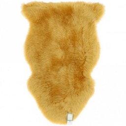 Fenland Sheepskin Fenland Indoor Single Australian Real Sheepskin Rug - Yellow (90 Cm X 60 Cm) - thumbnail 2