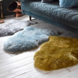 Fenland Sheepskin Fenland Indoor Single Australian Real Sheepskin Rug - Yellow (90 Cm X 60 Cm) - thumbnail 3
