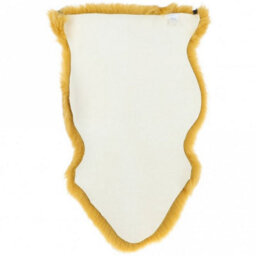 Fenland Sheepskin Fenland Indoor Single Australian Real Sheepskin Rug - Yellow (90 Cm X 60 Cm) - thumbnail 4