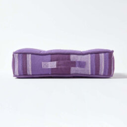 Homescapes Morocco Striped Cotton Floor Cushion Mauve - thumbnail 5